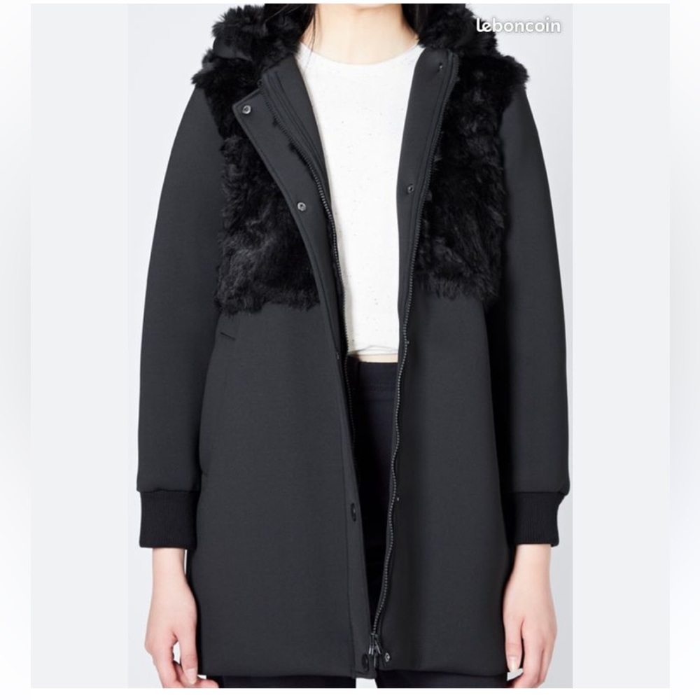🎈Bimba Y Lola Fur Black Long Coat Sz S